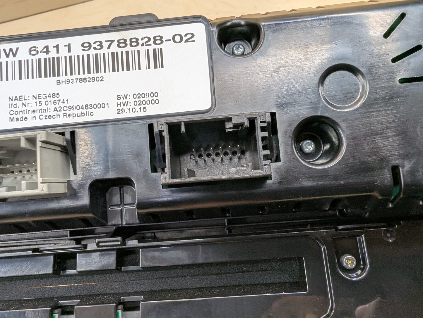 2011-2016 BMW X3 F25 Front AC Heater Climate Control Switch 9378828