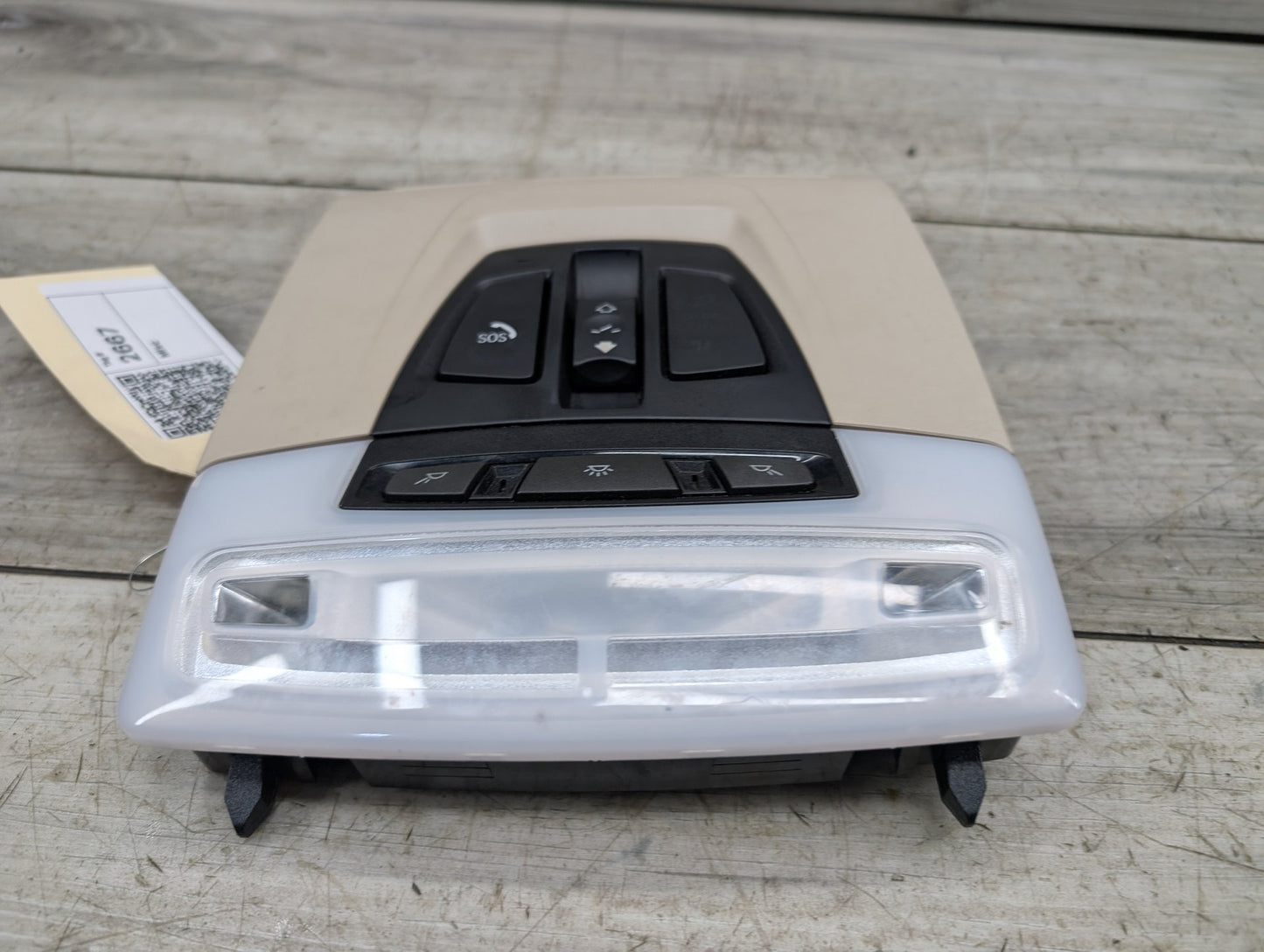 2014 - 2018 BMW X5 F15 Headliner Overhead Dome Light Switch Module 9370849 N63B44O1