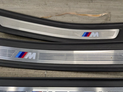 OEM BMW G30 M550 Front Rear Left Right Lighter Door Sill Plate Molding M Trim