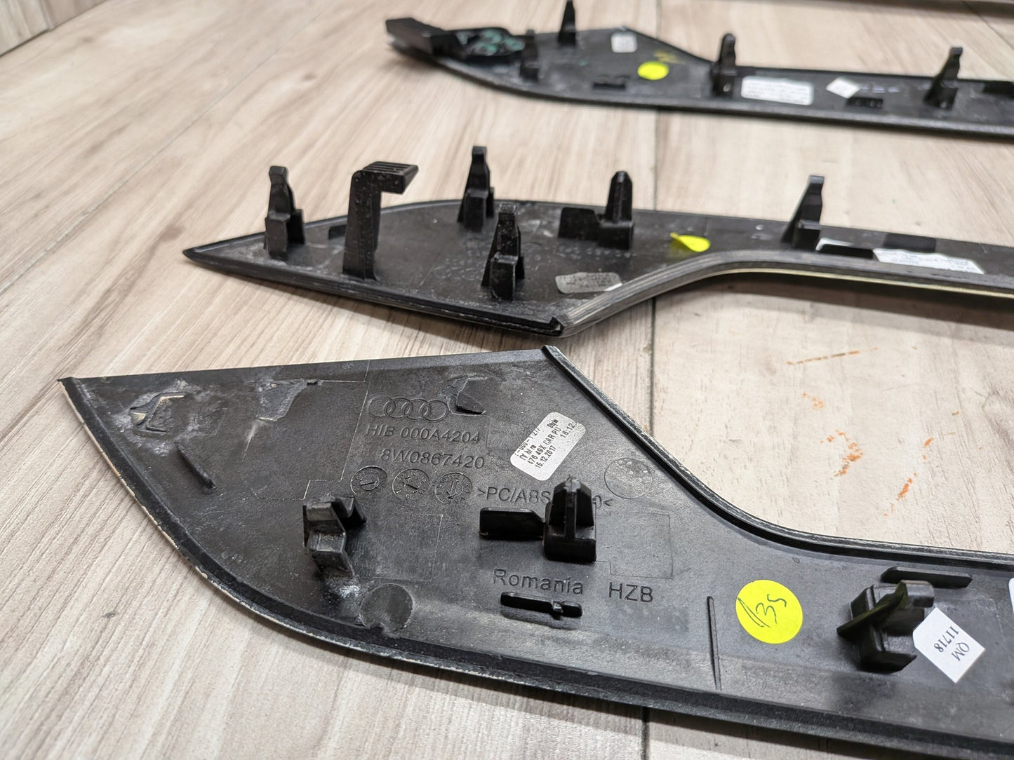 18-23 Audi S4 Front Rear Left Right Center Console Interior Trim SET