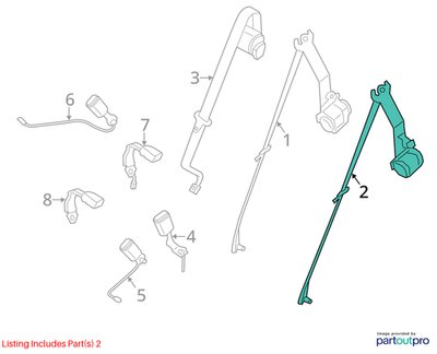 2015-2018 BMW X5 F85 Rear Left Driver Seatbelt Seat Belt Retractor 7318375 OEM