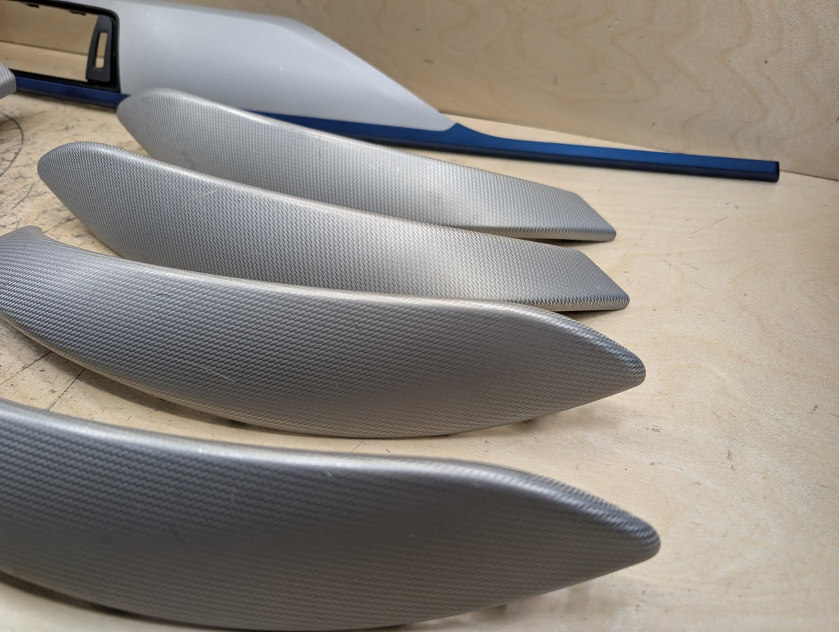 OEM BMW F30 F32 F36 Center Console Dash Door Interior Trim Aluminum Hexagon SET