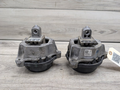 BMW G12 750Li N63B44O2 Left Right Engine Bracket Support Mount SET 6860457