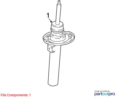 19-25 OEM BMW G20 330iX AWD Front Left Driver Side Spring Strut Shock Absorber
