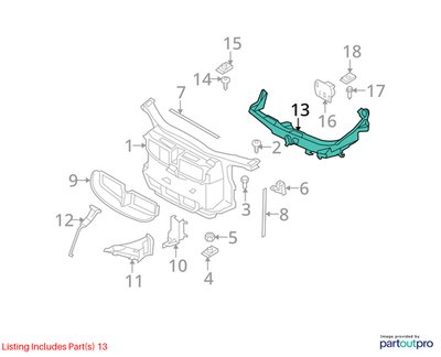 09-11 BMW E90 E91 LCI Front Left Driver Headlight Arm Bracket Mount Plastic