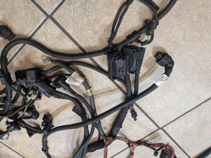 2015-2018 BMW F85 X5 S63B44T2 Engine Motor Transmission Wiring Wire Harness SET 7646837