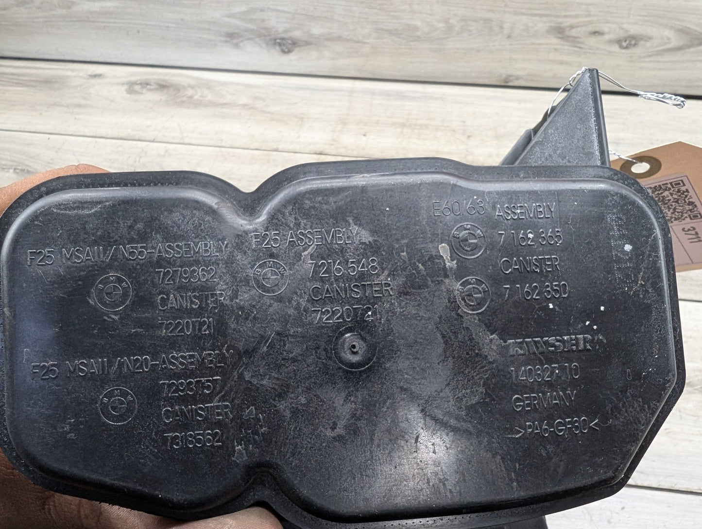 2011 - 2017 BMW X3 F25 Fuel Vapor Charcoal Canister 7318338 N20B20A