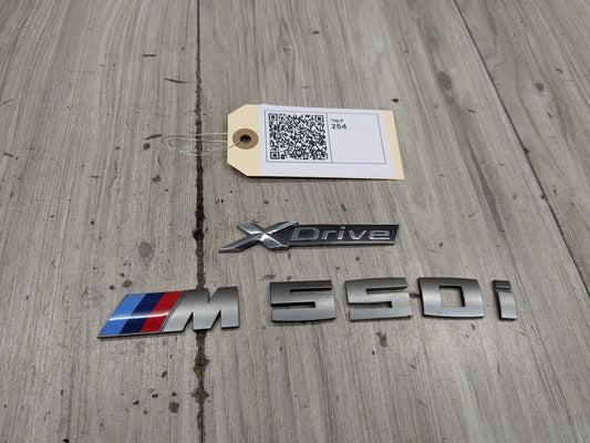 17-23 OEM BMW G30 530 540 M550 Trunk Lid Emblem Letters XDrive M550i