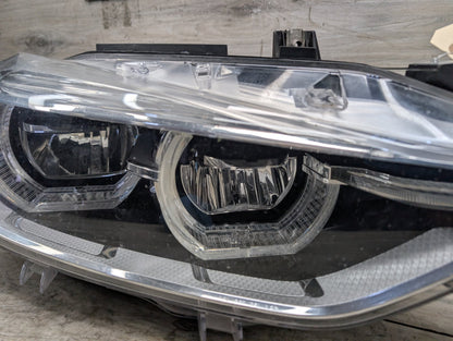 16-18 OEM BMW F30 F31 LCI 330 340 Sedan Right Passenger LED Headlight w/ Modules