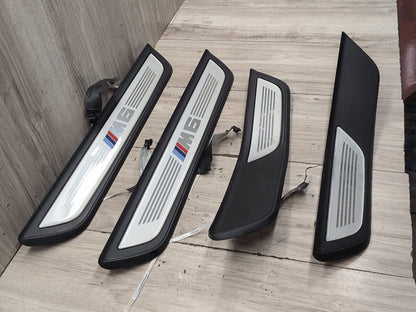 2012-2018 BMW M6 F06 Front Rear Left Right Scuff Plate Door Sill SET 7277249 OEM