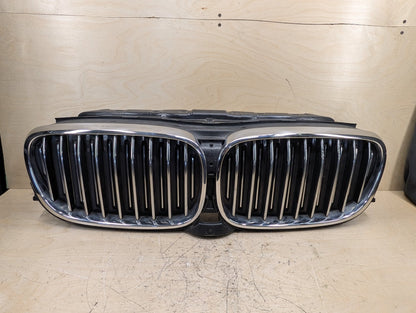 16-19 BMW G12 Front Bumper Radiator Air Flap Shutter w/ Kidney Grilles OEM