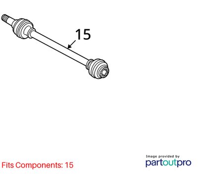 OEM BMW G20 G42 230i 230iX 330i 330iX REAR Left Driver Output Half Shaft CV Axle