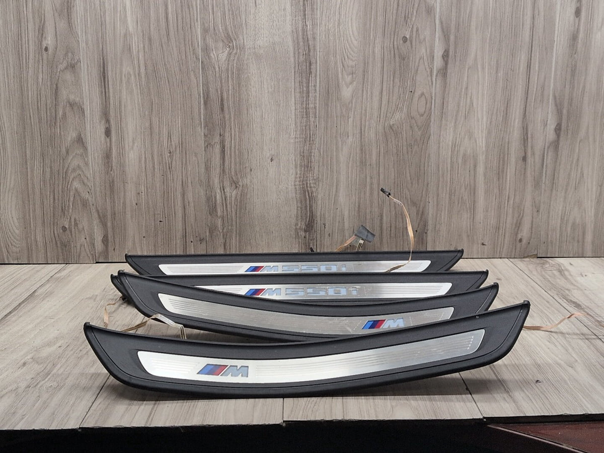2017-2023 BMW M550i G30 Front Rear Left Right Scuff Plate Door Sill SET 8064905 OEM