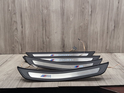 2017-2023 BMW M550i G30 Front Rear Left Right Scuff Plate Door Sill SET 8064905 OEM