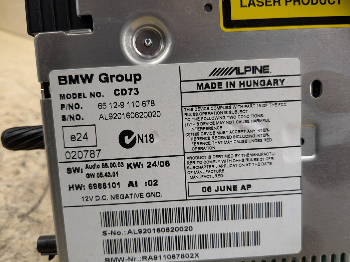 2007-2013 BMW 335i E92 Radio CD Player 9110678 OEM