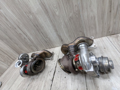 07-11 BMW E90 E92 E93 335i N54 Left Right Engine Motor Turbo Turbocharger PAIR