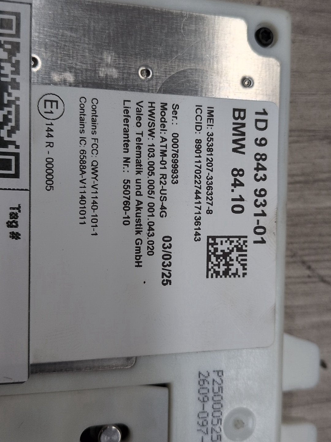 OEM BMW F15 F36 F39 F44 F48 F85 F90 G01 G20 G30 Telematics Control Unit Module