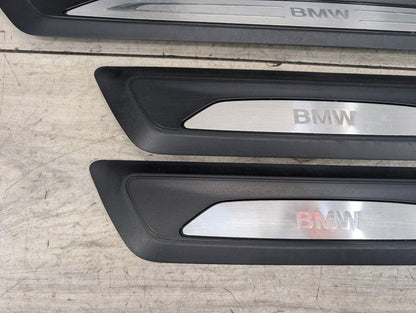 2014 - 2019 BMW 340 F34 Front Rear Left Right Scuff Plate Door Sill SET 7410460 B58B30M0