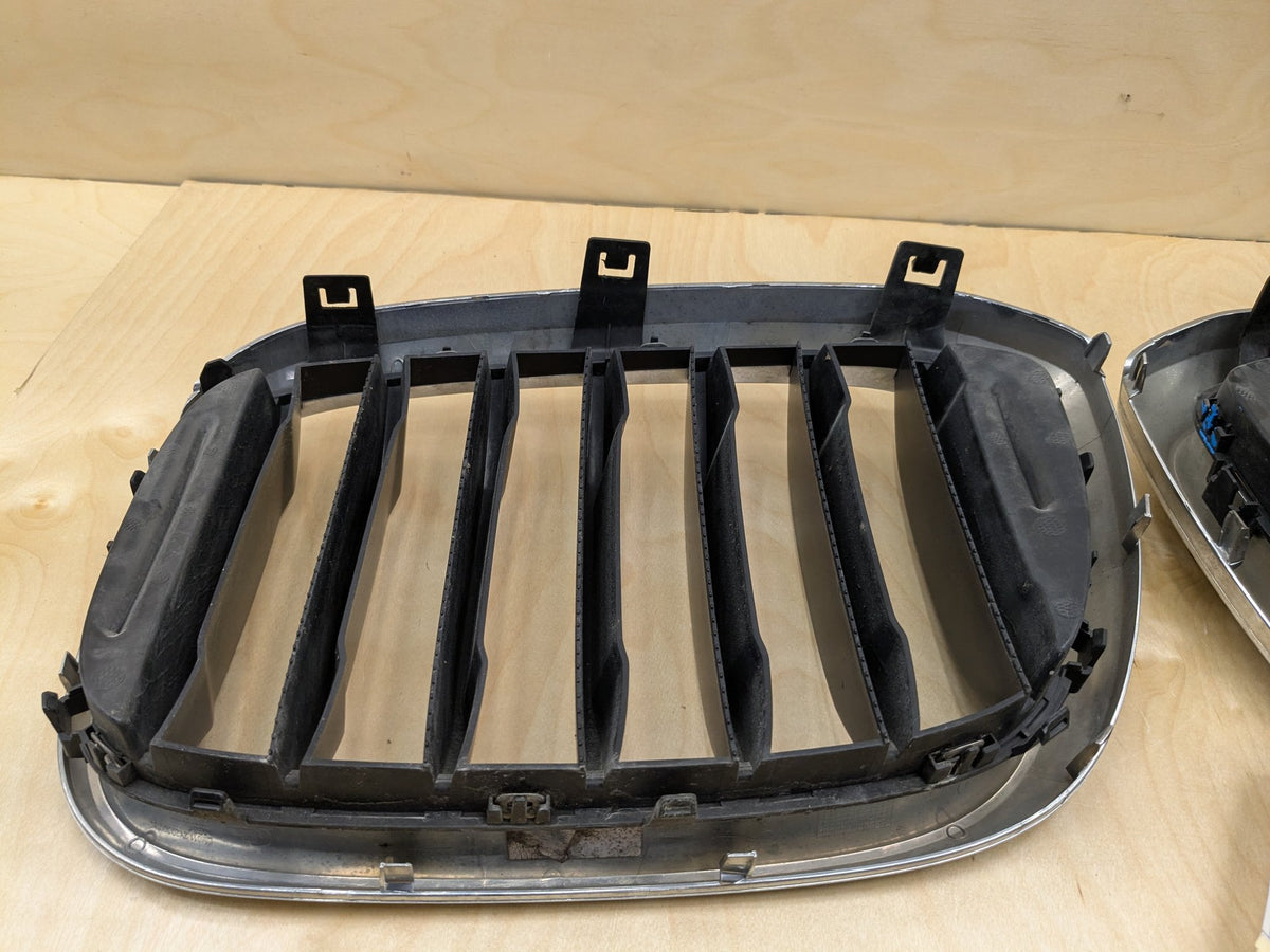 2018-2025 BMW X3 G01 Front Left Right Upper Bumper Cover Kidney Grilles SET 8091725 OEM