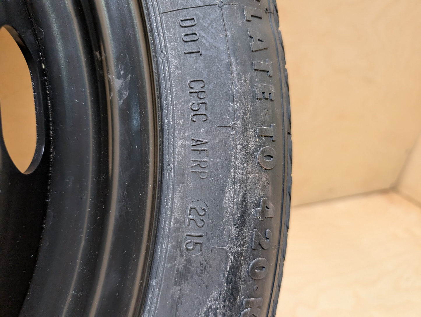 15-18 OEM Audi Q3 18x4 ET27.5 Emergency Spare Wheel Rim Tire PN: 5N0601027E