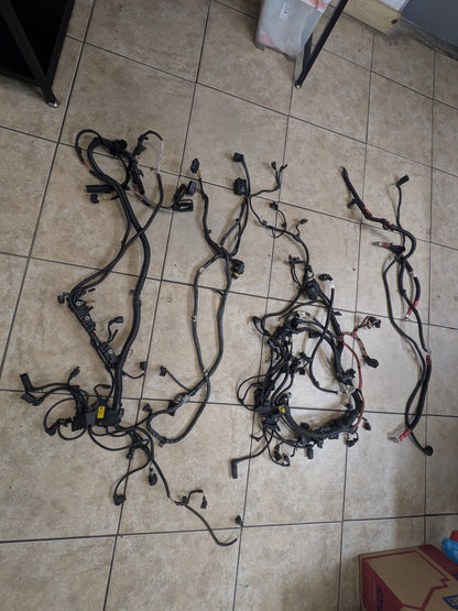 2015-2018 BMW F85 X5 S63B44T2 Engine Motor Transmission Wiring Wire Harness SET 7646837