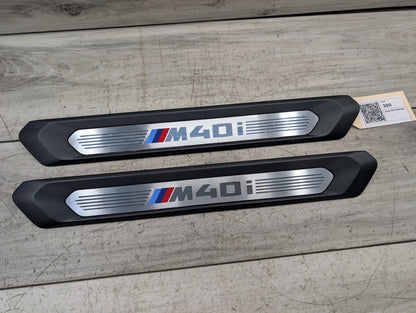 2018 - 2024 BMW X3 G01 Front Left Right Scuff Plate Door Sill SET 8089579 B58B30M0