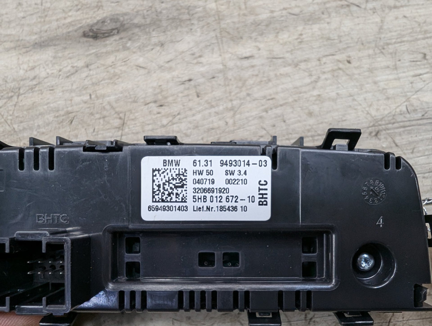OEM BMW G01 G02 F97 F98 X3 X4 AC Rear Heater Climate Control Switch Panel