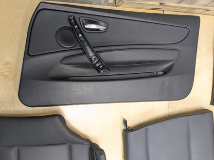 08-13 OEM BMW E82 128 135 COUPE Interior Front Rear Seats Door Panels BLACK
