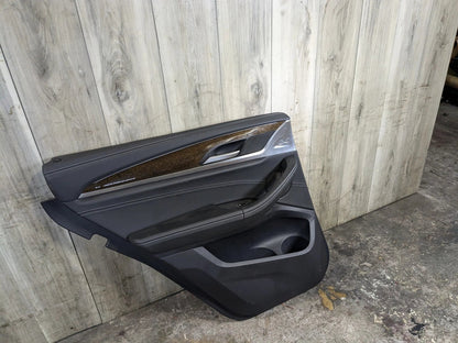 OEM BMW G01 X3 REAR Left Driver SIde Interior Door Panel Card Trim Cover Black