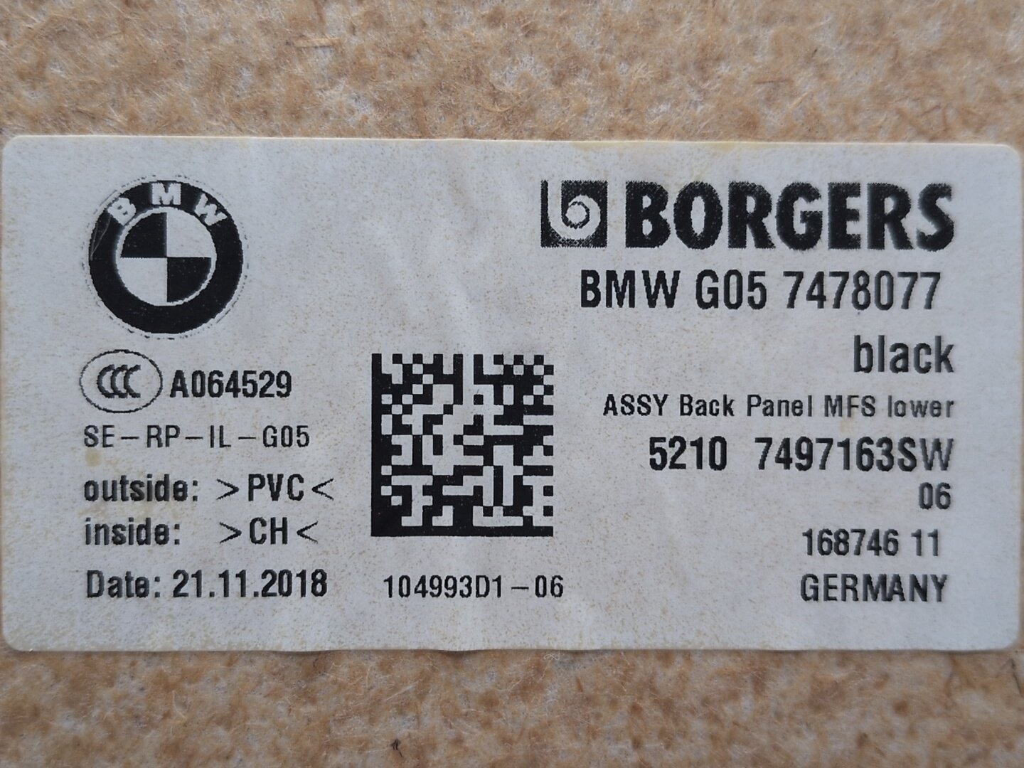 2019 - 2026 BMW X5 G05 Misc 7497163 N63B44M3