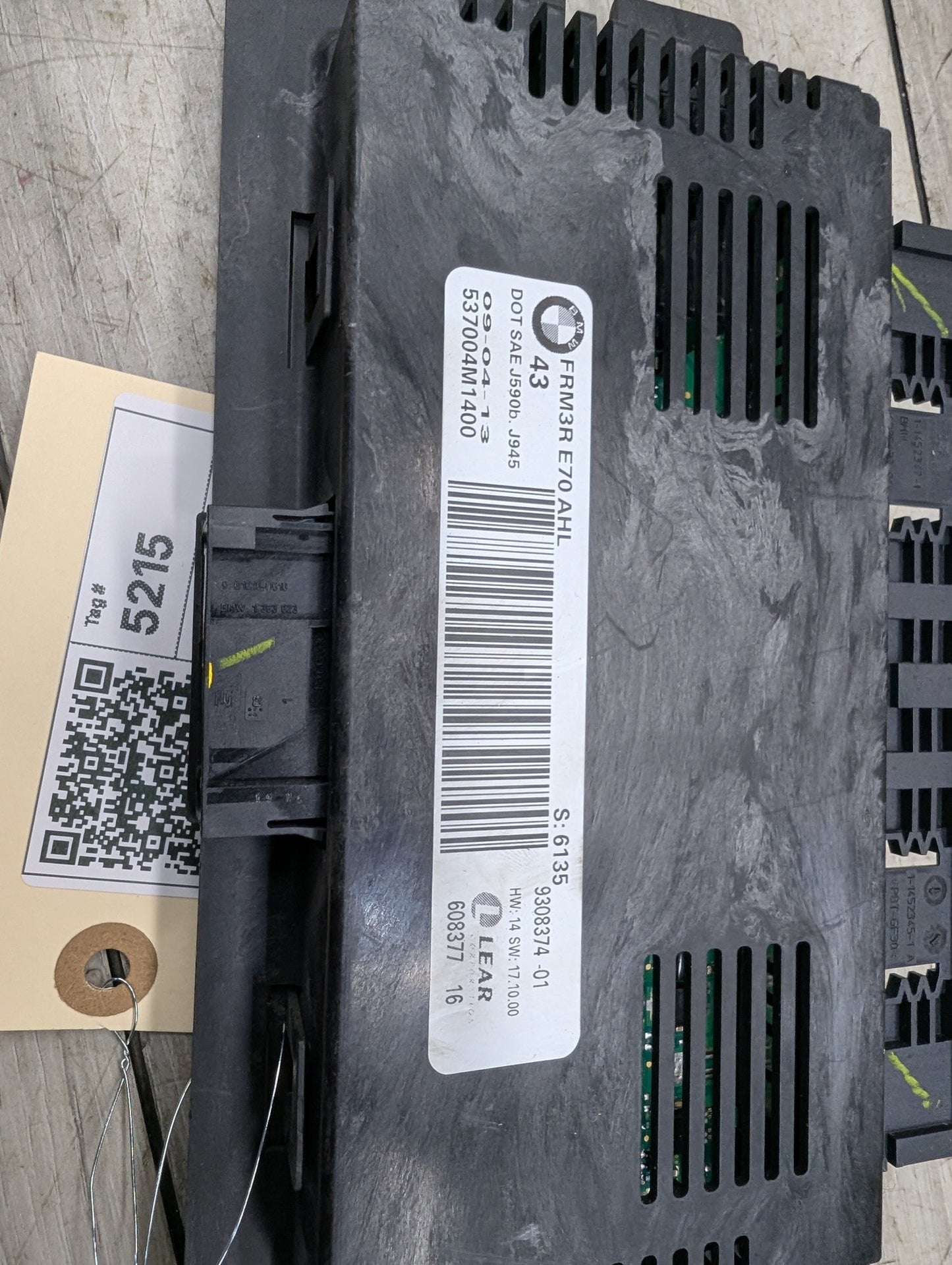 07-14 OEM BMW E70 E71 X5 X6 AHL FRM FRM3 3R Footwell Light Control Module VDM