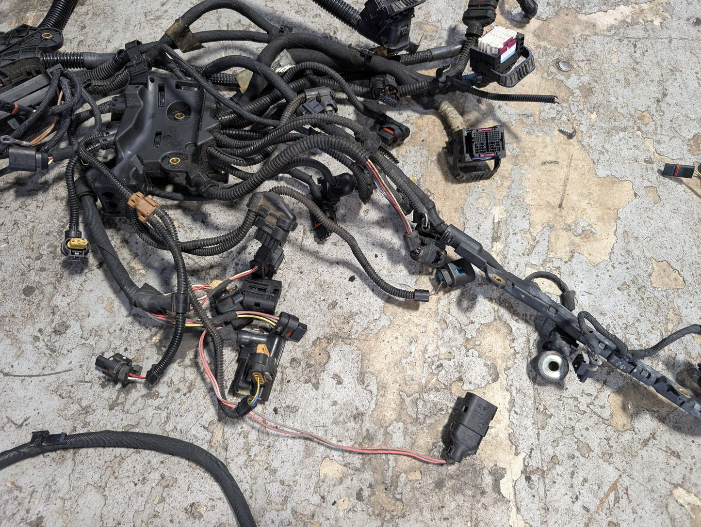 BMW G12 750Li N63B44O2 Engine Motor Transmission Wiring Wire Harness SET 8654414