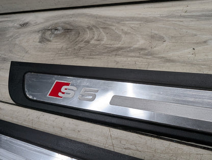2008 - 2017 Audi S5 8T Front Left Right Scuff Plate Door Sill SET 8T0853374