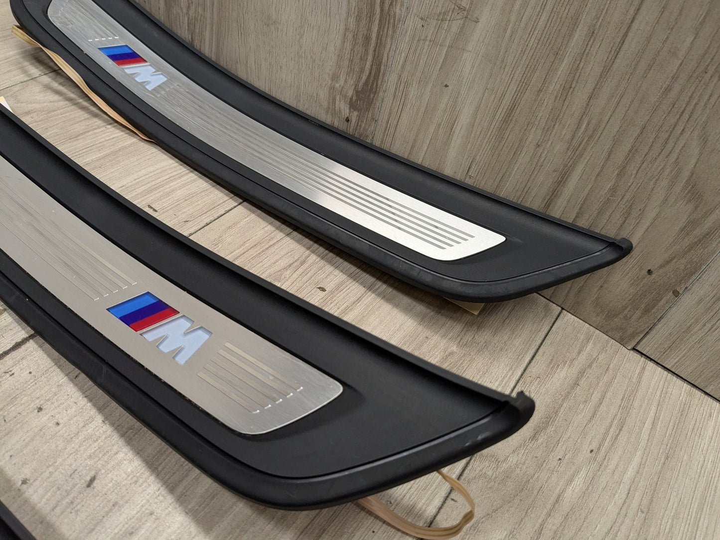 17-20 OEM BMW G30 Rear Left Right Lighter Door Sill Plate Molding M Trim PAIR