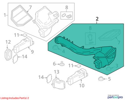 15-20 OEM BMW F80 F82 F83 F87 M2 M3 M4 Left Driver Air Intake Filter Airbox S55