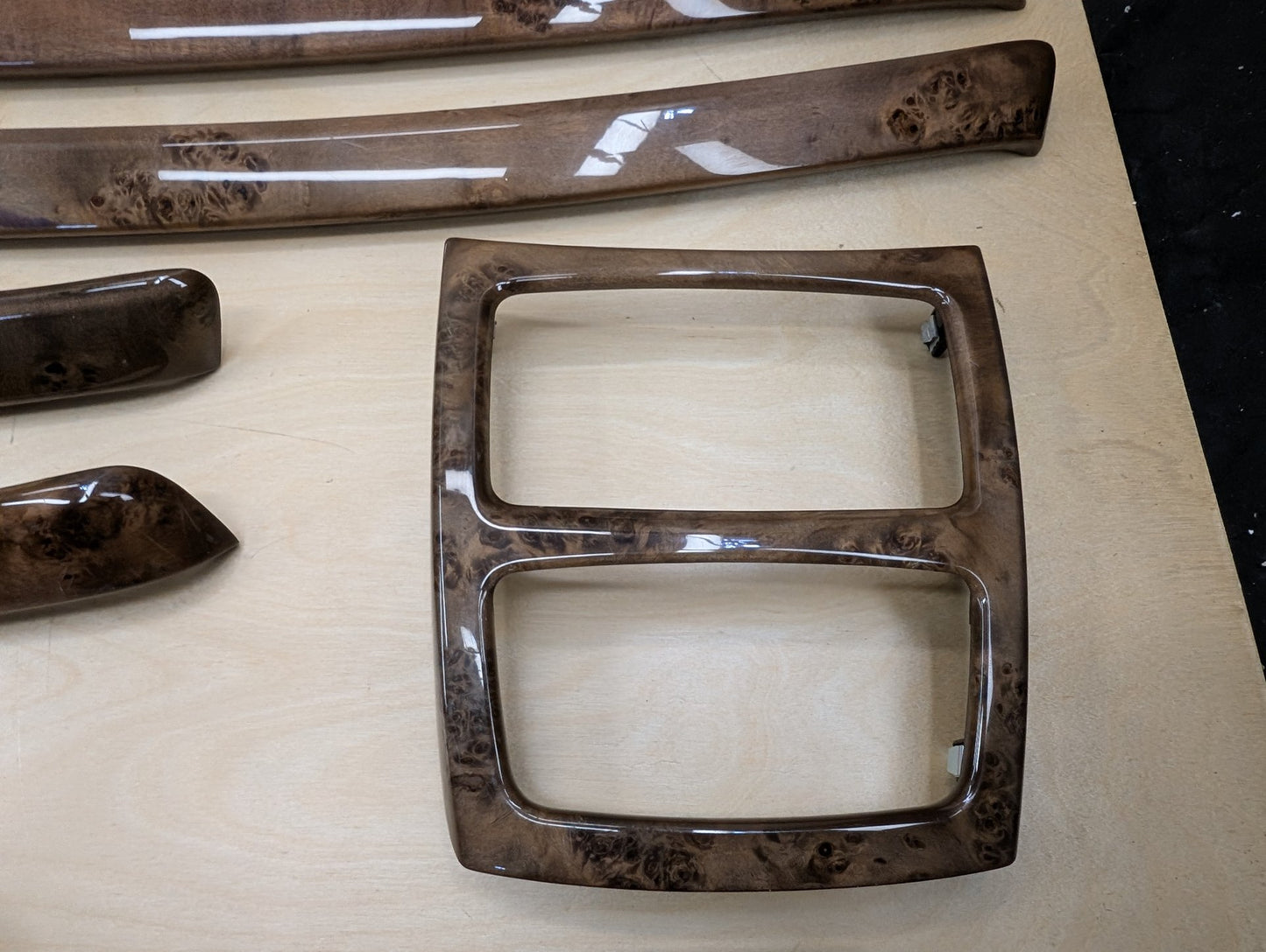 07-13 OEM BMW E99 335 Wood Burr Walnut Interior Trim Dash Panels Console SET