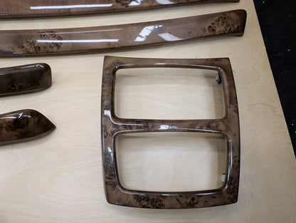 07-13 OEM BMW E99 335 Wood Burr Walnut Interior Trim Dash Panels Console SET