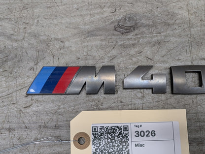 2018 - 2024 BMW X3 G01 Liftgate Trunk Lid Badge / Letters 8094313 B58B30O1