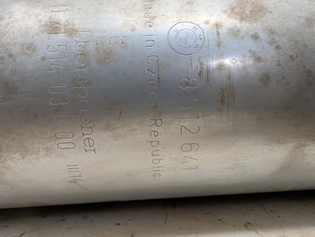 14-17 BMW F30 328d Diesel Rear End Exhaust Muffler W Tip Unit 8512641 OEM