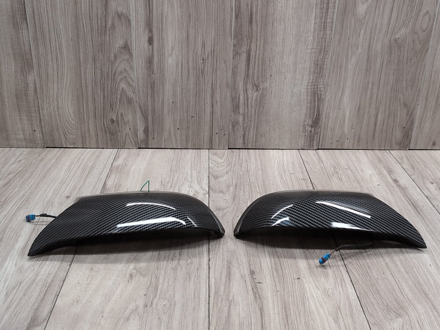 2011-2016 BMW 535i F10 Front Left Right Side Mirror Cap Covers Carbon Style SET