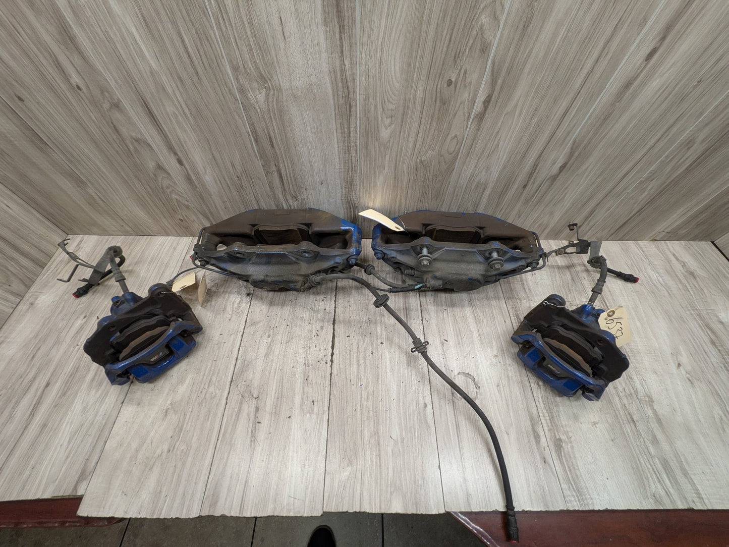 17-23 OEM BMW G30 530 540 M550 Front Rear Left Right Brake Calipers SET Blue