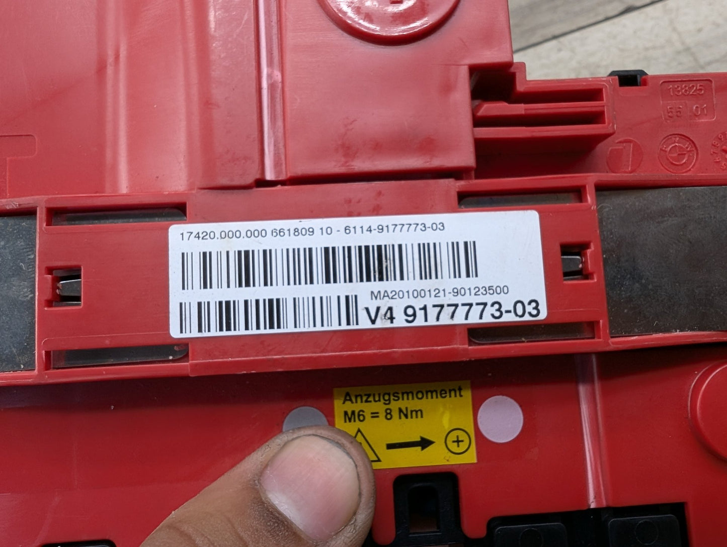 2011-2016 BMW 535i F10 Rear Battery B+ Terminal Junction Point Relay Fuse Box 9177773