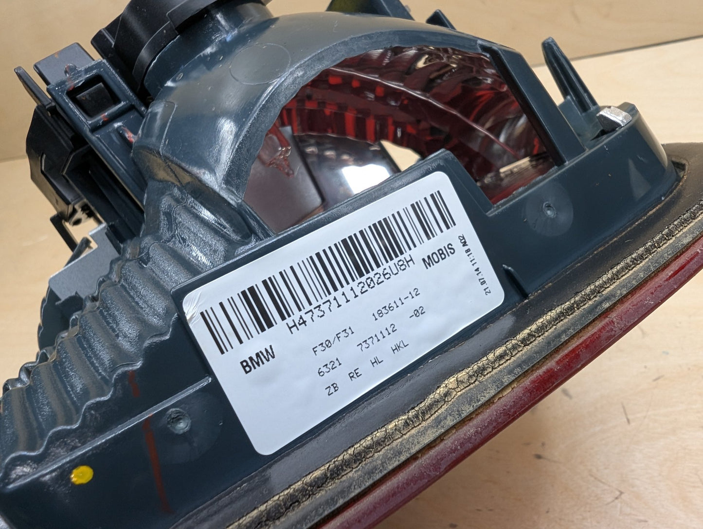 12-15 OEM BMW F30 F80 328 335 M3 Rear Right Passenger Side Inner Tail Light Lamp