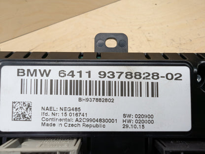2011-2016 BMW X3 F25 Front AC Heater Climate Control Switch 9378828