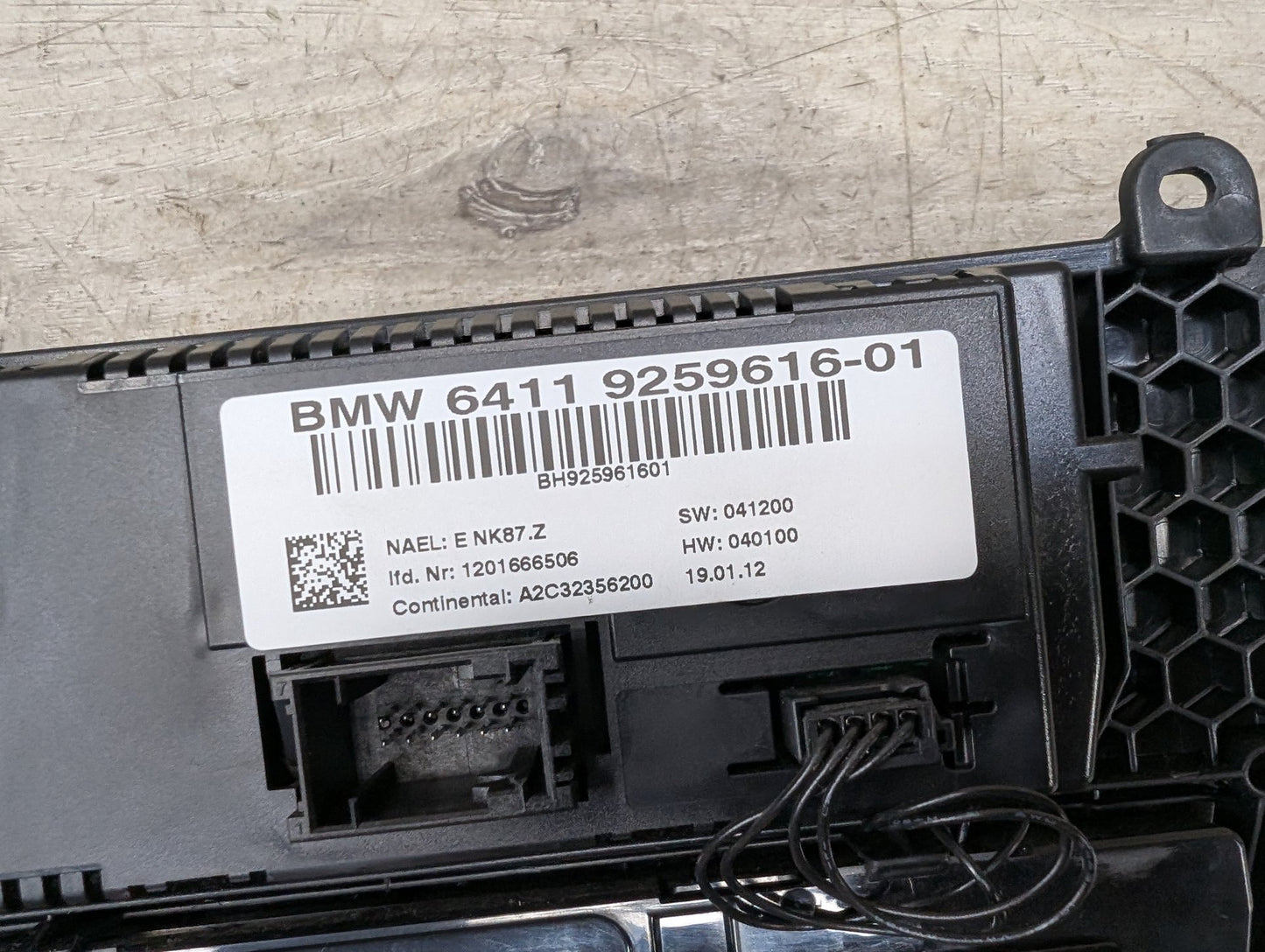 2011 - 2017 BMW X3 F25 Front AC Heater Climate Control Switch 9259616 N55B30M0