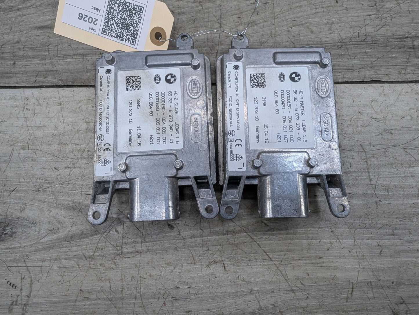 2011 - 2016 BMW 528i F10 Rear Left Right Blind Spot Lane Sensor Radar Module SET 6873339 N20B20O0