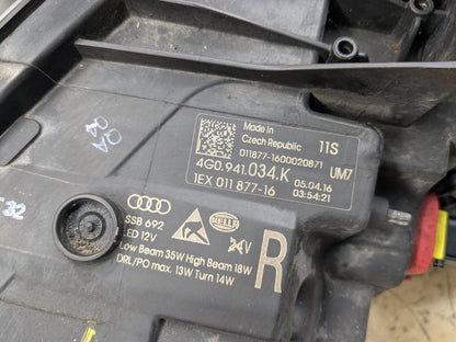 TESTED! 2016-2018 Audi A6 S6 C7 Front Right Passenger Headlight 4G0941774K OEM