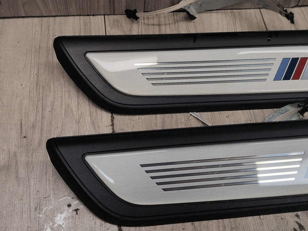 2012-2018 BMW M6 F06 Front Rear Left Right Scuff Plate Door Sill SET 7277249 OEM