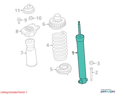 19-24 OEM BMW G20 330iX AWD REAR Left Right Side Strut Shock Absorber PAIR