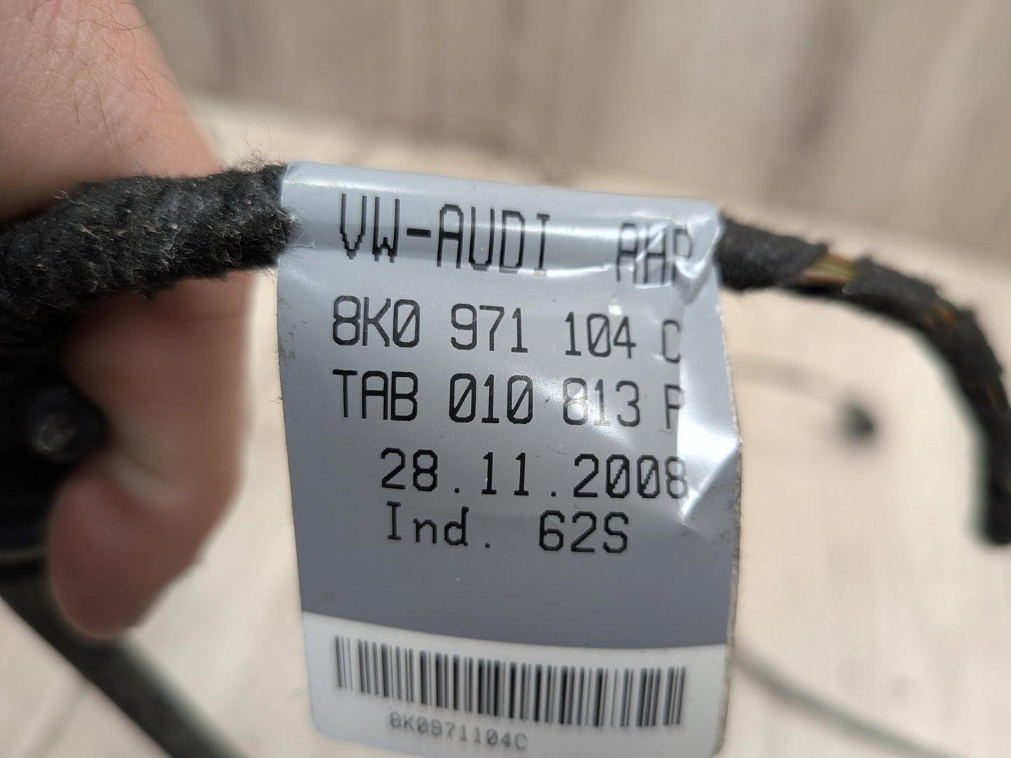 2010-2016 Audi S4 B8 Rear Bumper PDC Parking Sensor Wiring Wire Harness 8K0971104C OEM
